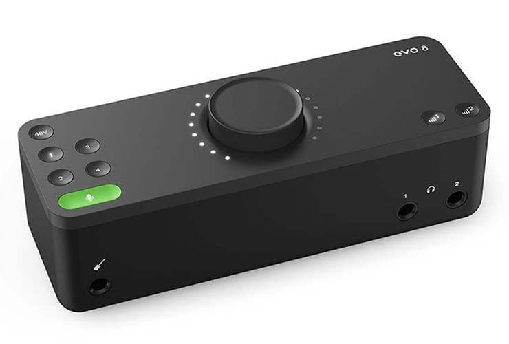 Image shows the Audient EVO 8 audio interface against a white background.