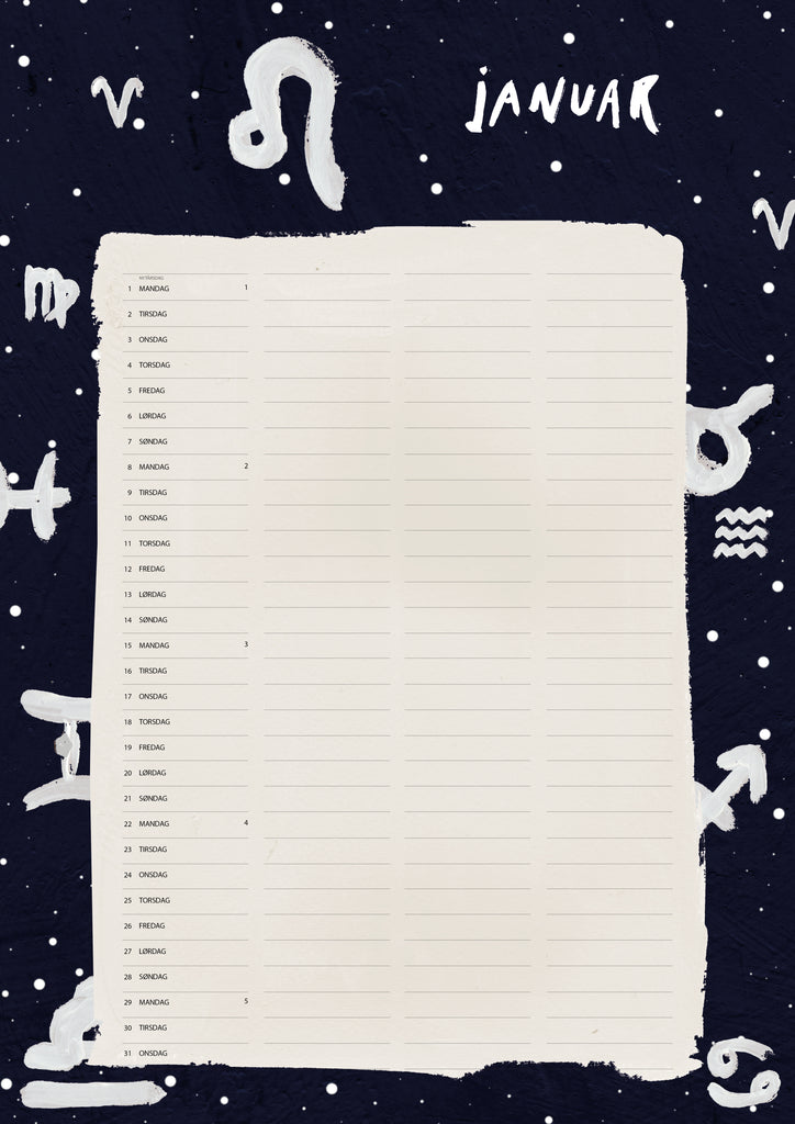 A3, Art Family Calendar 2024