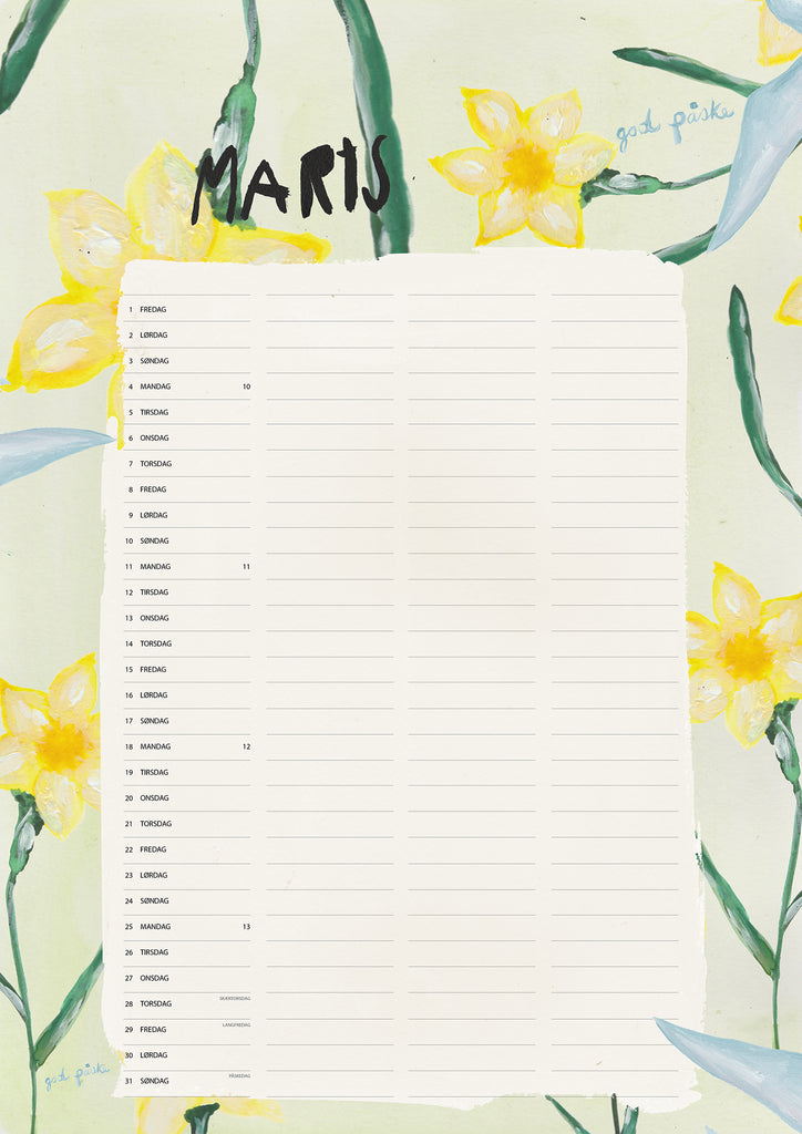A3, Art Family Calendar 2024