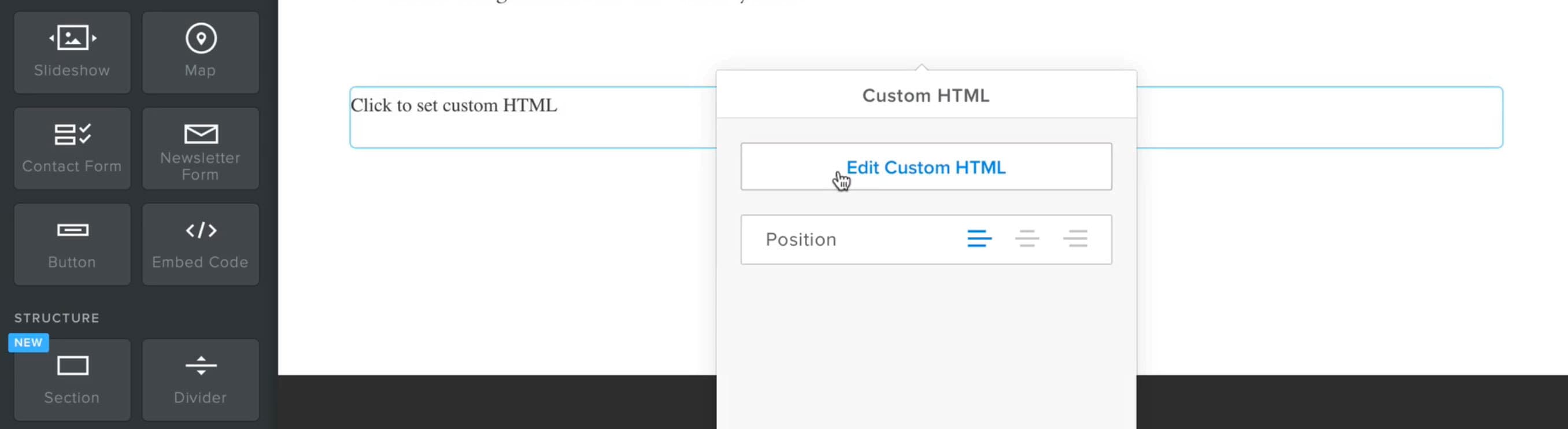 Image is a screenshot showing the embed code for a button being copied on to a radio station website example.