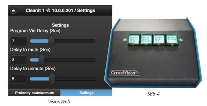 Image shows the settings window from the Cleanit software, next to the Cleanit smart box.