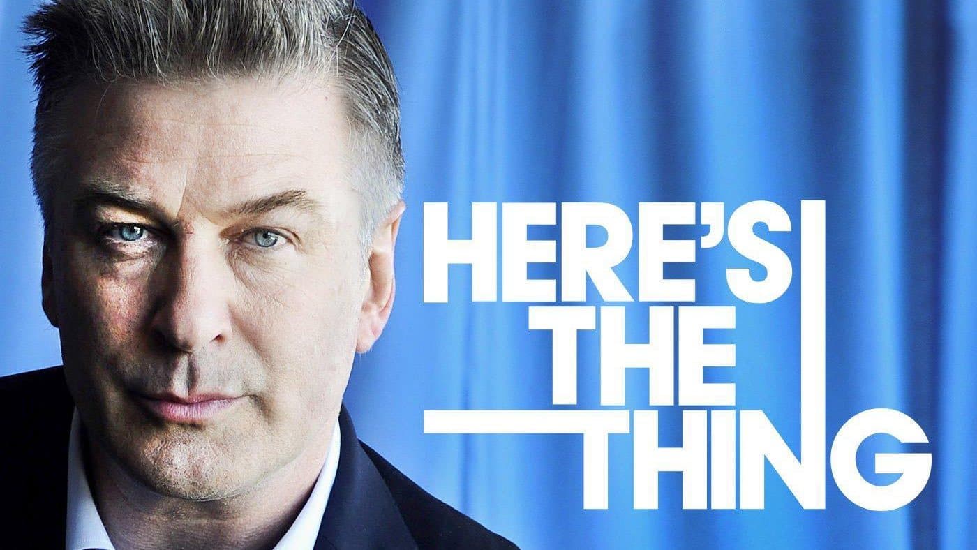 Image shows the podcast artwork for Here's The Thing with Alec Baldwin.