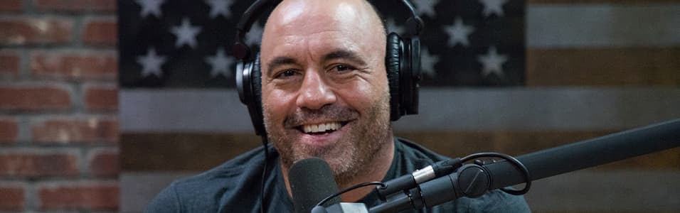 Image shows Joe Rogan in his own studio.