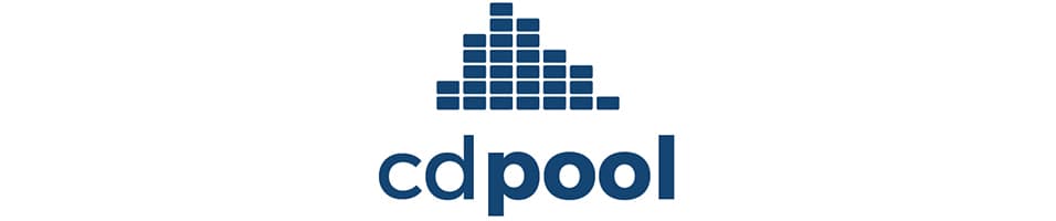This is an image of the CD Pool logo, a white backdrop with navy soundlevels visible above soundpool/
