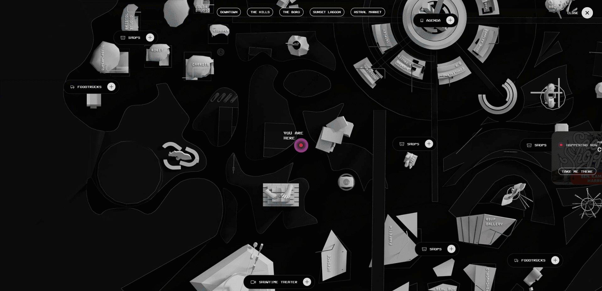 Image shows the digital Map of ComplexLand