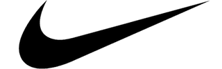 This is the classic Nike Tick Logo; black against a white background.