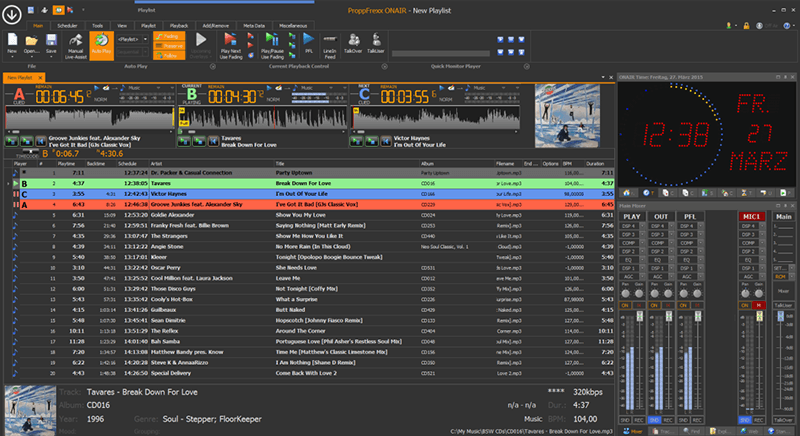 Image is a screenshot from the ProppFrexx ONAIR dashboard.