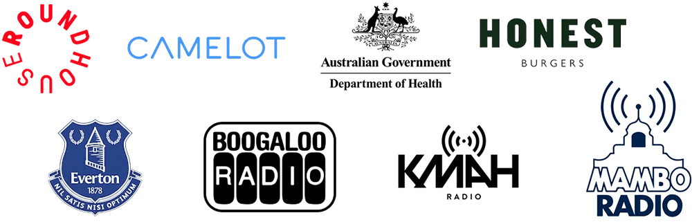 Image shows the logos for various companies and organisations that started lockdown stations.