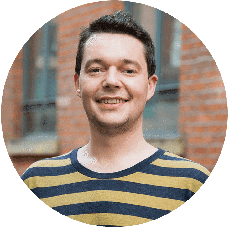 Image is a circular headshot of Radio.co COO, Mike Cunsolo.